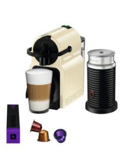 Nespresso Inissia Cream + Aeroccino 3 By Magimix
